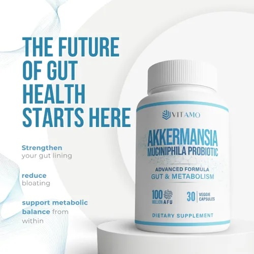Miniatura 8 de Akkermansia Suplemento de apoyo GLP-1 probiótico y berberina – 100 millones de probióticos AFU para la salud intestinal y el equilibrio metabólico