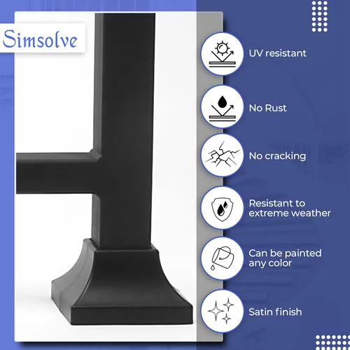 Miniatura 8 de Cubierta para base de poste de cubierta – Base de zapatos duradera a presión que transforma instantáneamente las patas de la mano y la escalera