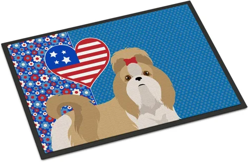 Miniatura 64 de Caroline's Treasures WDK5119JMAT Airedale Terrier USA - Tapete para interiores o exteriores, 24 x 36 pulgadas, tapete para puerta delantera