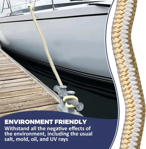 Miniatura 4 de Línea de muelle de nailon trenzado doble - Cuerda de barco - Accesorios marinos y pontones - Cuerdas y lazos trenzados y reforzados