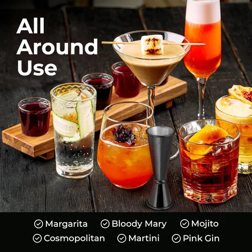 Miniatura 9 de Zulay - Jigger de cóctel de estilo japonés de alta calidad, 2 onzas, 1 onza, doble gatillo de bartending - Acero inoxidable 304 con medidas grabadas