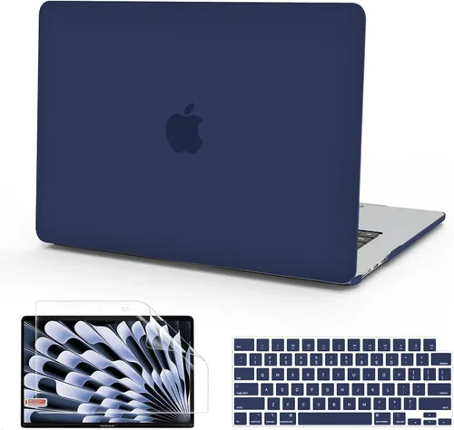 Miniatura 17 de B BELK Funda compatible con MacBook Air de 15 pulgadas 2026 2025 2024 2023 M5 M4 M3 M2 A3448 A3241 A3114 A2941 Pantalla de retina líquida, carcasa
