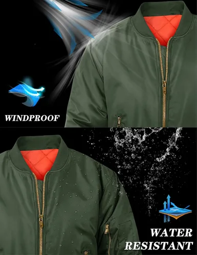 Miniatura 5 de MAGNIVIT - Chaqueta de aviador para hombre, informal, para otoño e invierno, chaqueta y abrigo militar