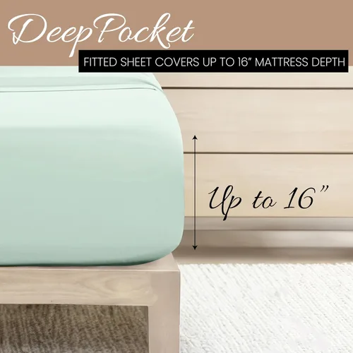 Miniatura 5 de Linen Market Sábanas para cama de tamaño individual (menta) – Duerme mejor que nunca con estas sábanas individuales suaves y refrescantes – Bolsillo