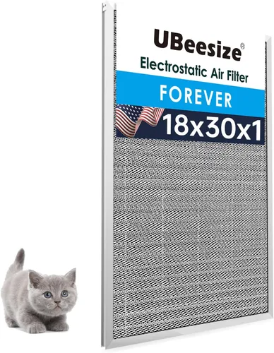 Miniatura 8 de UBeesize 20x25x1 Filtro de aire electrostático reutilizable para HVAC y aire acondicionado, filtro para estufa, MERV 8, lavable, dura toda la vida