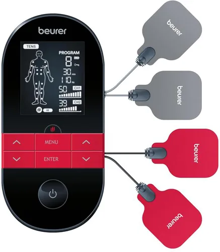 Miniatura 9 de Beurer EM49 Dispositivo digital TENS & EMS para alivio del dolor y estimulación muscular, 15 programas TENS, 35 programas EMS, 2 canales ajustables