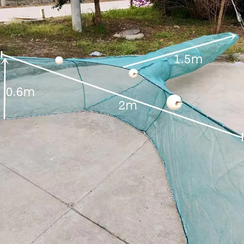 Miniatura 2 de Lawaia Redes de camarones para trampa de peces de camarón, trampa portátil de cangrejos plegable, red de pesca de pececillos, red de arrastre