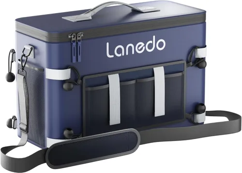 Deep Freeze Cooler - Bolsa enfriadora de lados suaves, baúl de hielo plegable con aislamiento para 34 latas, enfriador grande a prueba de fugas para