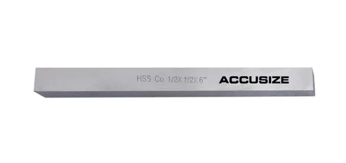 Miniatura 17 de Accusize Industrial Tools 1/2 x 1/2 x 4 pulg. (Ancho por Altura por TOL) Broca de herramienta HSS+5% M35 Cobalto para torno, 5095-0032