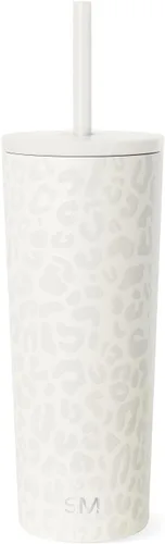 Simple Modern- Vaso con aislamiento, c/tapa y pajilla | Taza de viaje | Botella de agua de ac. inox. reutilizable | Unisex | Colecc. Classic | 24 oz