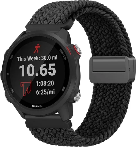 Meliya Correa de reloj Garmin Forerunner 245/645/55/158 para mujeres y hombres, correa de repuesto de nailon suave de 0.787 pulgadas para Garmin