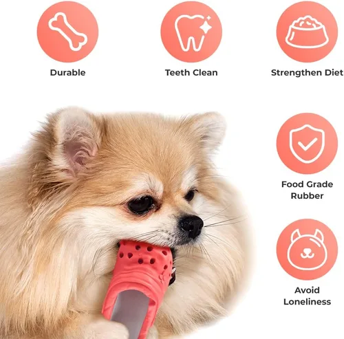 Miniatura 4 de Juguetes Masticables para Perros, Juguete de Zapatilla de Goma Duradero para Cachorro, Juguetes Resistentes para Perros para Entrenamiento