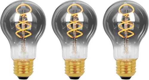 Bombillas LED Edison vintage A19, base E26, regulables de 6 W, 2200 K, luz cálida tipo vela, 300 lúmenes, equivalente a 40 W, filamento en espiral,
