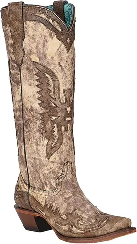 Miniatura 2 de CORRAL LADIE'S TAUPEMARRON EAGLE SOBRE, PUNTERA SNIP, SUELA DE CUERO, WESTERN, A4303, gris topo