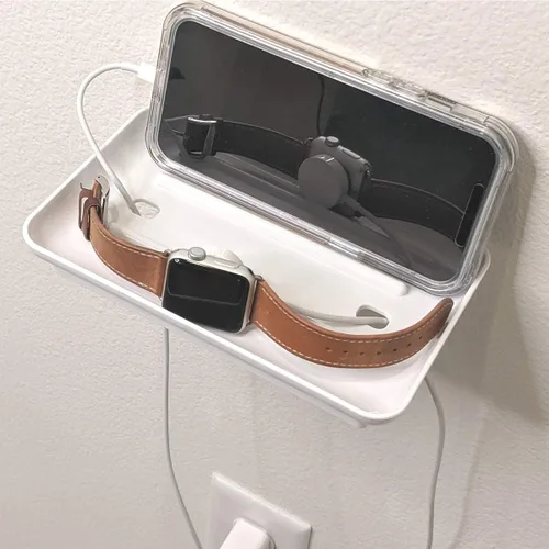 Miniatura 5 de Wonder Shelf - Estante pequeño autoadhesivo de plástico para pared de baño, se adapta sobre el soporte de papel higiénico, diseñado para teléfonos