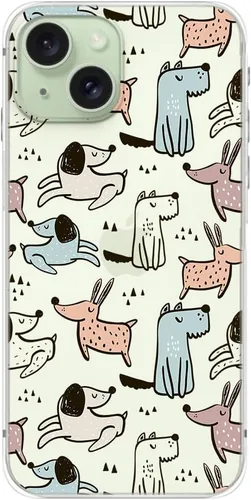 Miniatura 5 de Blingy's Funda para iPhone 15, lindo diseño de perro de dibujos animados, divertido estilo de mascota, diseño de animales divertidos, funda Perros