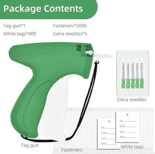 Miniatura 7 de Kit de pistola de etiquetado de 2006 piezas para ropa con 400 etiquetas de precio, incluyendo pistola de etiquetado Liumai, 5 agujas de acero, 1600