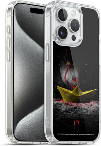 Head Case Designs Funda de gel suave con licencia oficial de la película de TI Pennywise 2 Graphics compatible con Apple iPhone 15 Pro