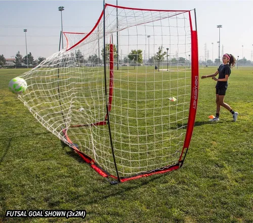 Miniatura 3 de PowerNet Carli Lloyd - Paquete de red portátil estilo arco y bolsa de transporte de pelota grande, configuración rápida ultra portátil, portería