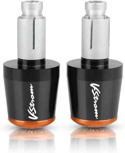 Miniatura 15 de Motorcycle Handle Bar Ends 22MM Handlebar Grips Cap End Plug for Suzuki VSTROM 650 V-Strom 650 1000 1050/XT DL250 DL650 DL1000 (Color : Black-Gray)