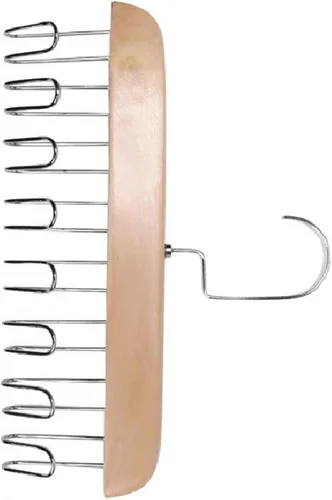 Miniatura 6 de plplaaoo Gancho para colgar bolsas, ganchos para bolsas de hierro, colgador multifuncional, sin perforaciones, con 8 ganchos, madera y acero