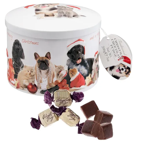 Miniatura 15 de Gardiners of Scotland Dulces de caramelo hechos a mano 200g en lata redonda, Caramelo de vainilla con mariposas