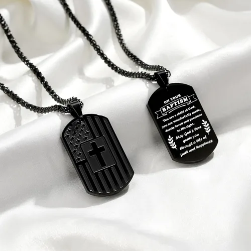 Miniatura 4 de Zocomi Rellenos de Media Navideña Regalo de Navidad - Para Mi Hijo Papá Hermano Marido Nieto Abuelo Novio Hombre Etiqueta de Perro Cruz Collar