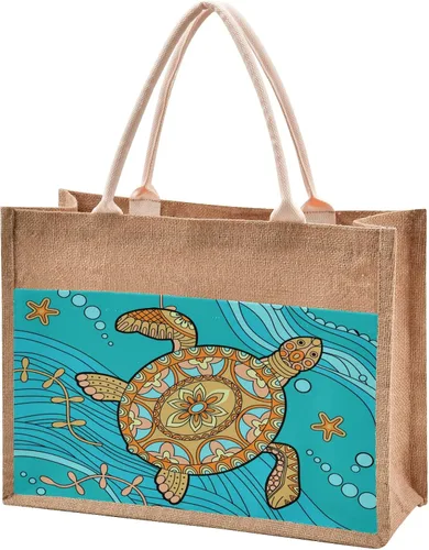 Miniatura 34 de CaTaKu Divertida bolsa de yute con asas y cremallera para gatos, bolsa de arpillera reutilizable con bolsillo frontal de lona, regalo para bodas, 12