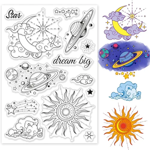 Miniatura 10 de INFUNLY Sellos Transparentes de Mascotas para Hacer Tarjetas, Sellos de Silicona Transparente Perro + Gato, Sellos de Goma para DIY, Álbum