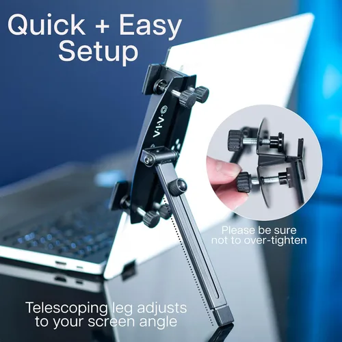 Miniatura 6 de VIVO Monitor portátil de 15.6 pulgadas con soporte de sujeción para extensor de pantalla de laptop, se adapta a portátiles de hasta 18.5 pulgadas
