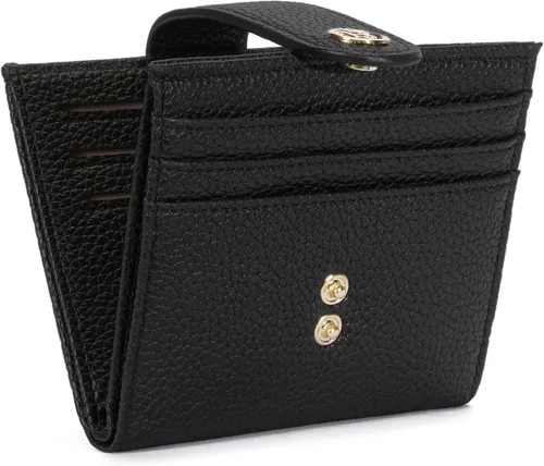Miniatura 15 de BOSTANTEN - Billetera delgada para mujer, pequeña, con bloqueo RFID, tarjetero de cuero plegable con cremallera y bolsillo para monedas, Pequeña