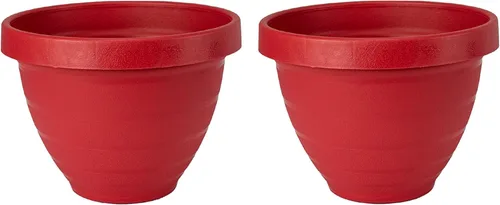 Miniatura 14 de The HC Companies Rings Maceta para Flores - Maceta de riego automático para hierbas y más – Maceta redonda ligera para exteriores e interiores