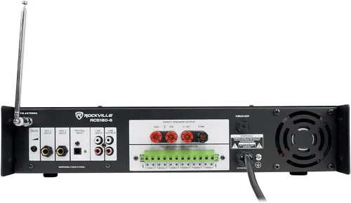 Miniatura 3 de Paquete Rockville CCL6T: (16) Altavoces de techo comerciales de 70V de 6 pulgadas, blanco, RCS180-6 Amplificador comercial Bluetooth de 70V de 180