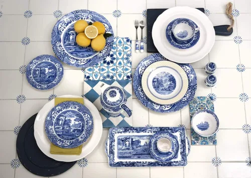 Miniatura 5 de Spode. Platos georgianos azules. Conjunto de 6, en varios motivos.