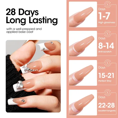 Miniatura 7 de GELLEN Natural Nude - Gel constructor de extensión de uñas de poligel, sin hema, TPO y TMPTA, 2.16 onzas 017 para engrosamiento de uñas de larga