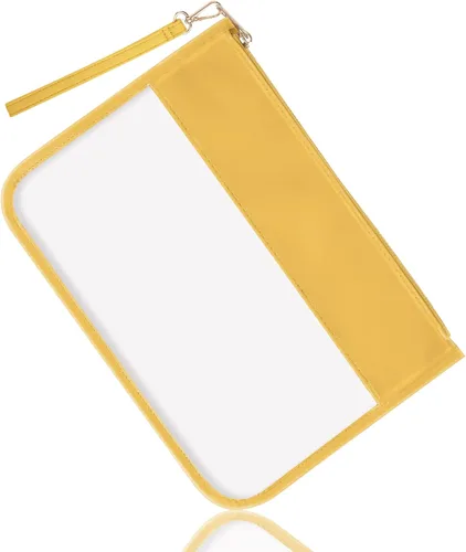 Miniatura 9 de izuzta Bolsa plana clara de la cremallera del bolso del maquillaje de la PU de la bolsa plana del PVC con la, Gris