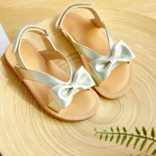 Miniatura 2 de Felix & Flora Sandalias para niña pequeña - Zapatos de vestir para niña de flores, puntera abierta, zapatos planos de verano para niños pequeños