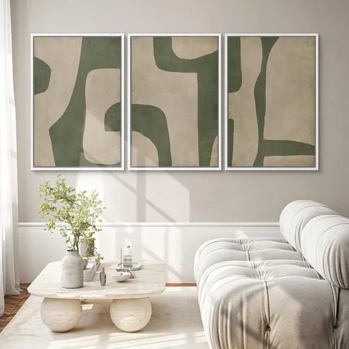 Miniatura 25 de SIGNWIN Lienzo enmarcado para pared, arte con pinceladas de flujo neutro en tonos beige abstractos, ilustraciones, arte moderno, decorativo