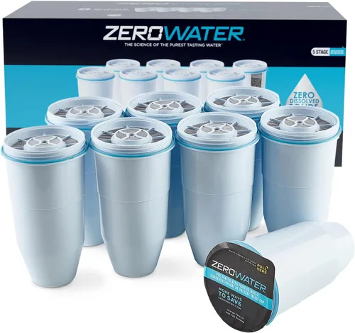 ZeroWater Filtro de Reemplazo Oficial – Filtro de Agua Zero de 0 TDS de 5 Etapas – Sistema Certificado IAPMO para Reducir Plomo, Cloro, Metales