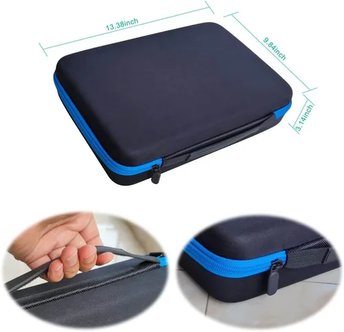 Miniatura 4 de Estuche organizador de baterías con probador: caja de soporte de batería, organizador de garaje, caja de papá con bolsillo de malla con cremallera