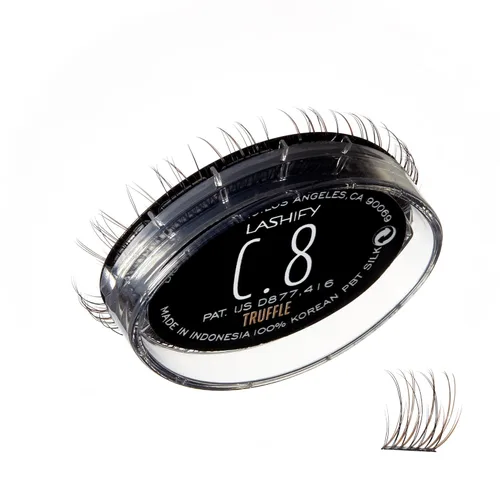 Miniatura 23 de Lashify Curl - Extensiones de pestañas Gossamer DIY de 0.394 pulgadas, color negro, pestañas postizas fáciles para un aspecto natural