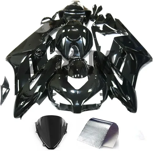 Kit de carenado de motocicleta carenados negros vívidos para Honda CBR1000RR 04-05 2004 2005 (21 piezas)