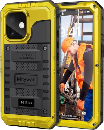 Miniatura 72 de Mitywah Funda impermeable para iPhone 7/iPhone 8 / iPhone SE 2020, funda de metal resistente de grado militar, protección de cuerpo completo