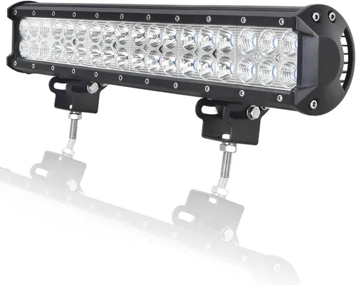 Miniatura 13 de AUXTINGS Barra de luz LED de trabajo de 12 pulgadas de 72 W con foco de inundación para todoterreno, para jeep, todoterreno, furgoneta, caravana