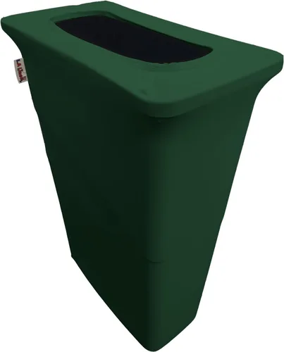 Miniatura 72 de LA Linen Cubierta para cubo de basura ajustable de elastano elástico de 32 galones, cubierta redonda para contenedor de residuos, decoración de Gris