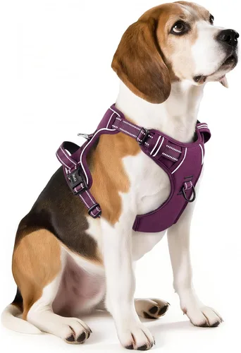 Miniatura 49 de Arnés para perro HEELE para perros grandes sin tirones Chaleco arnés para perro grande con mango acolchado suave reflectante para entrenamiento al