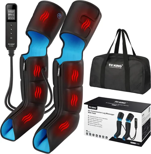 Miniatura 9 de FIT KING Masajeador de botas de compresión de aire para piernas y pies para circulación de pie a muslo para aliviar el dolor, hinchazón, edema
