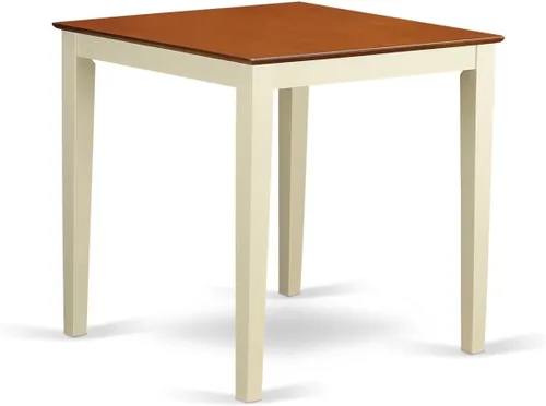 Miniatura 4 de East West Furniture VERN3-WHI-W - Juego de pub de 3 piezas de altura de mostrador para espacios pequeños contiene una mesa de comedor cuadrada y 2