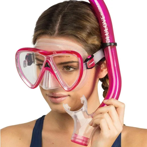 Miniatura 5 de Cressi Kit de snorkel para adultos, máscara y snorkel seco - Equipo de calidad para descubrir el mundo submarino - Ikarus & Orion Dry: Diseñado