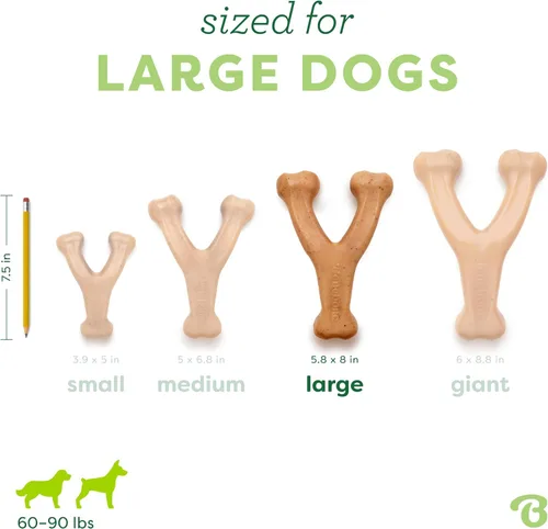 Miniatura 4 de Benebone Wishbone - Juguete masticable duradero para perros para masticadores agresivos, fabricado en Estados Unidos, grande, sabor a pollo real
